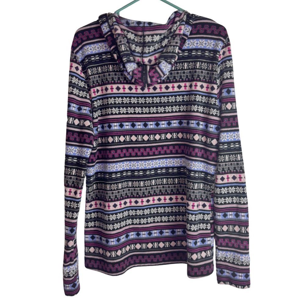 Cuddl Duds Black and Purple Patterned Jacket - Picture 2 of 3